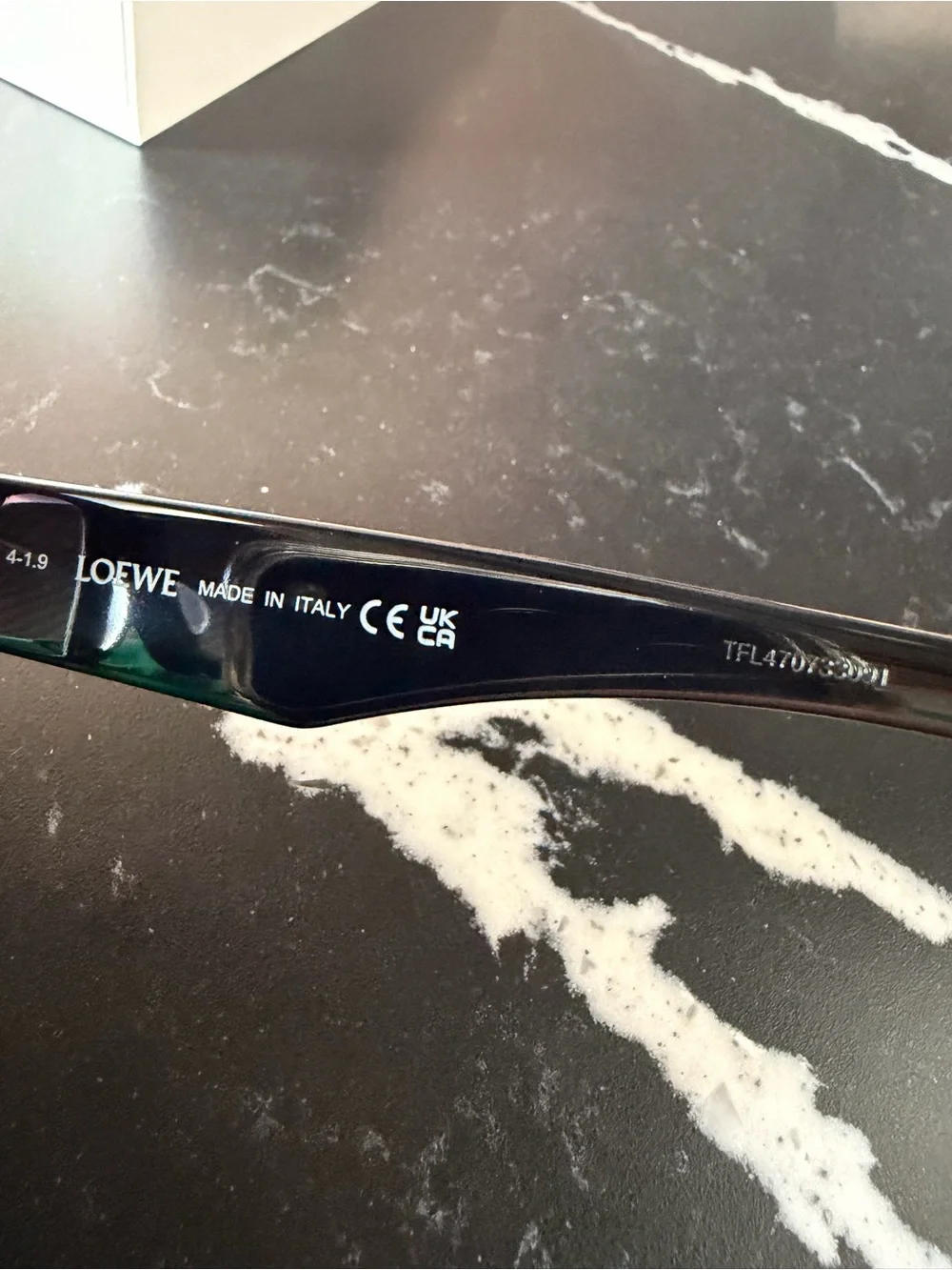 Loewe Black Oversized Sunglasses with Gradient Purple Lenses